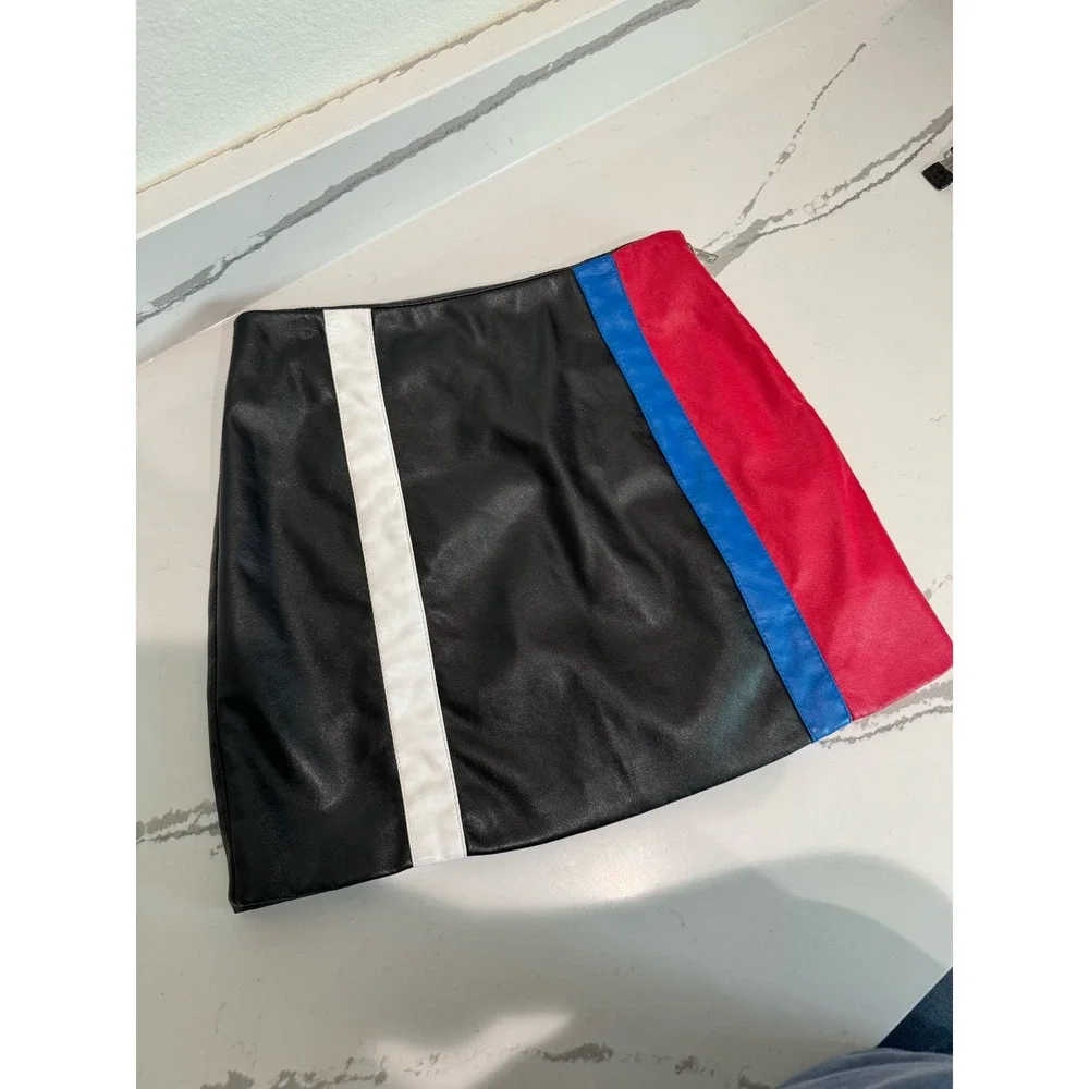 Emory Park Vintage‎ Look Faux Leather Mini Skirt Size Small